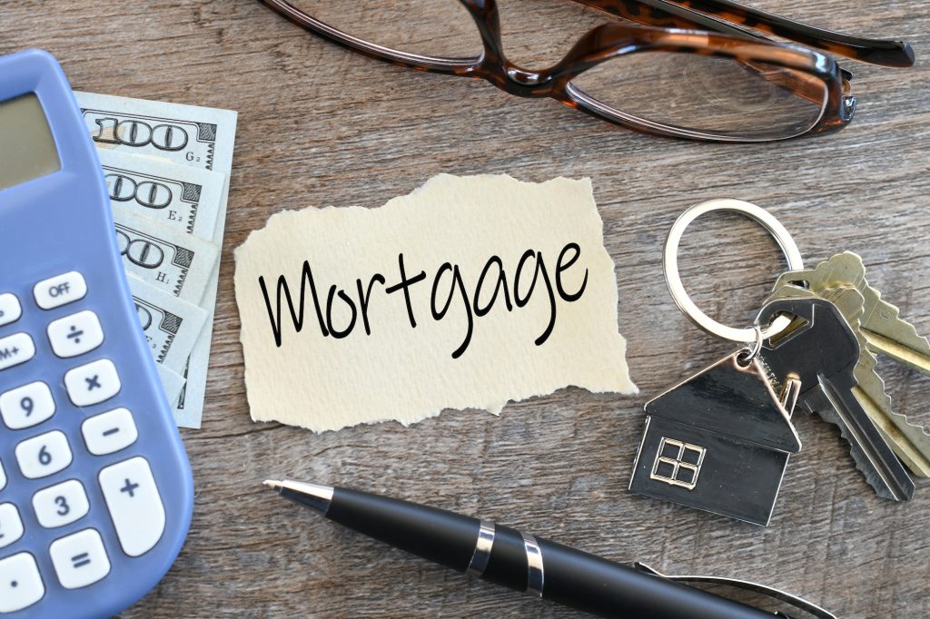 Mortgage home loan flat lay